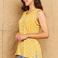 DOUBLJU Talk To Me Full Size Striped Sleeveless V-Neck Top at Bella Road