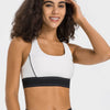 Millennia Contrast Sports Bra - White