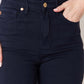 Close-up of High Waist Tummy Control Bermuda Shorts in black from Judy Blue Jeans