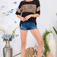 CELESTE Full Size Leopard Exposed Seam Short Sleeve T-Shirt at Bella Road