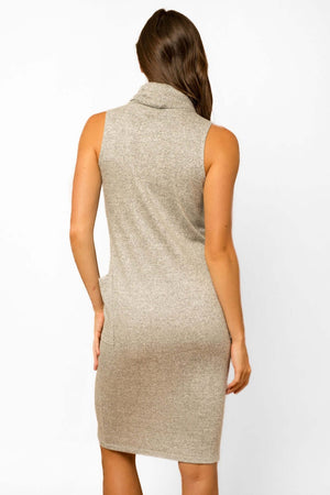 TASHA APPAREL Cowl Neck Sleeveless Dress with Pockets at Bella Road