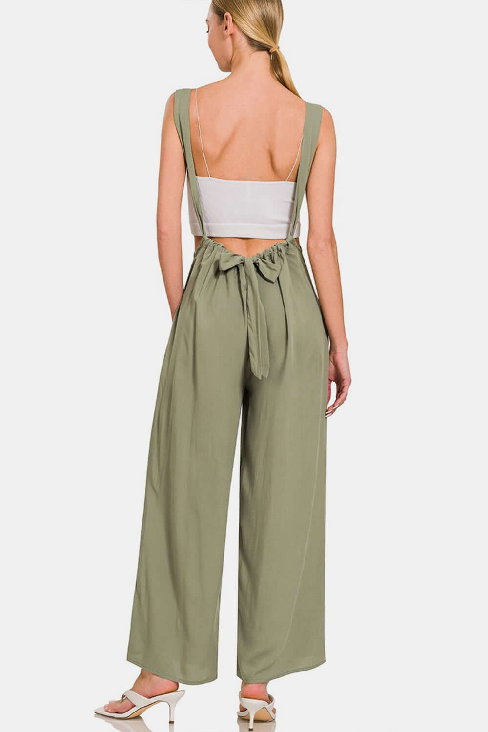 ZENANA Pocketed Wide Strap Wide Leg Overalls at Bella Road