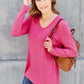 V-Neck Long Sleeve Top