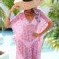 BELLA ROAD Slit Openwork V-Neck Cover Up at Bella Road