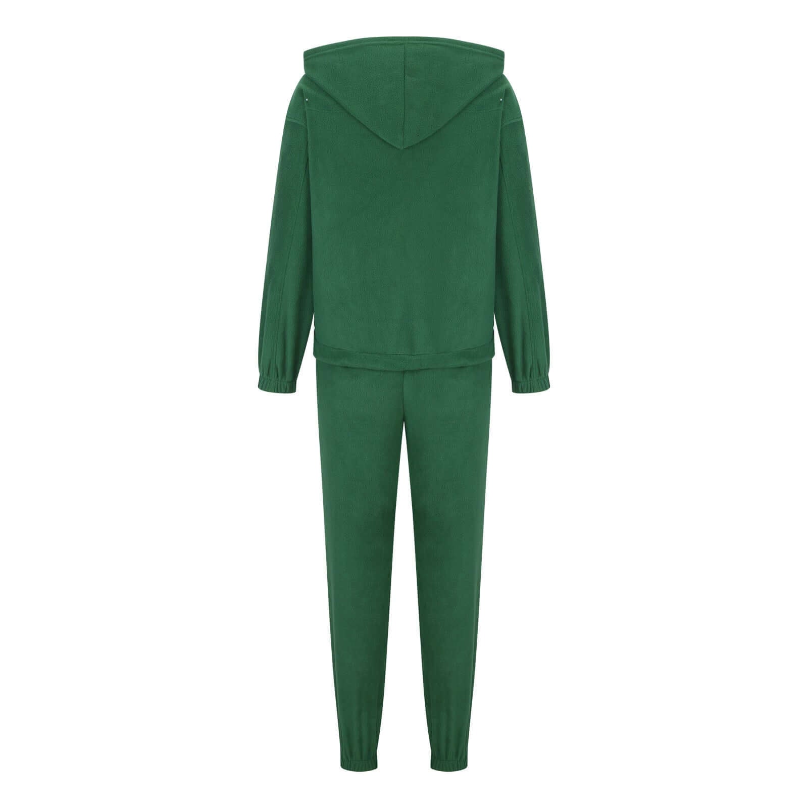 Green Bella Road Zip Up Long Sleeve Hoodie and Joggers Set, perfect for cozy lounging or errands, slightly stretchy with pockets.