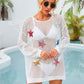 BELLA ROAD Sequin Star Round Neck Long Sleeve Cover Up at Bella Road