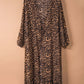 BELLA ROAD Leopard Open Front Long Sleeve Cover Up at Bella Road