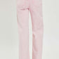 High Rise Tummy Control Wide Leg Jeans in Light Pink by Risen Jeans - Back View