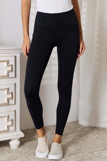 BASIC BAE Wide Waistband Sports Leggings at Bella Road