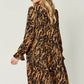 DOUBLE TAKE Full Size Printed Ruffle Hem Long Sleeve Dress at Bella Road