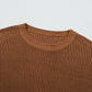 Bella Road Pearl Detail Round Neck Sweater with Classic Knit Design