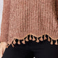 Tassel Trim Long Sleeve Sweater