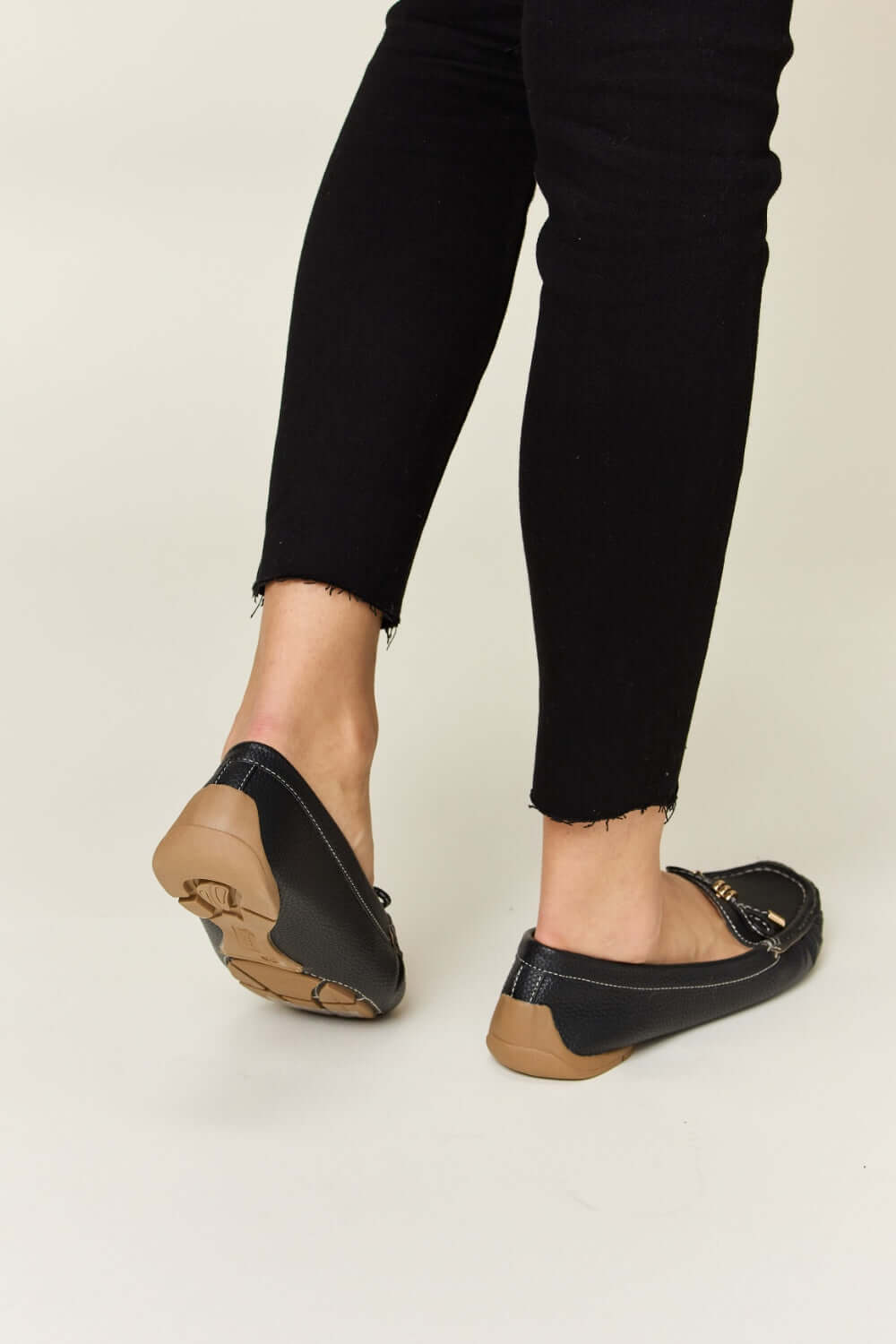 FOREVER LINK Slip On Bow Flats Loafers at Bella Road