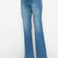 Stylish mid-rise bootcut jeans with playful cat's whiskers detailing, perfect for any occasion.