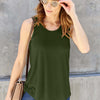 Round Neck Tank | Full Size - Army Green