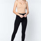 ACTIVE BASIC Round Neck Crop Rib Seamless Cami at Bella Road