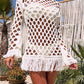 BELLA ROAD Fringe Cutout Long Sleeve Cover Up at Bella Road