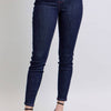 Judy Blue Full Size Heart Shaped Back Pockets Skinny Jeans - Dark