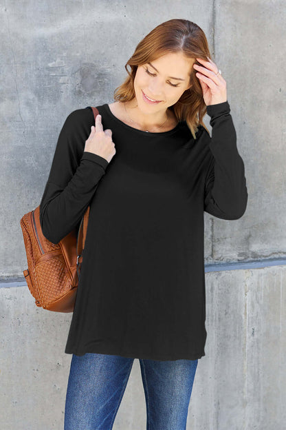 Round Neck Dropped Shoulder T-Shirt