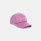 SALTY Embroidered Vintage Washed Baseball Cap in pink with playful embroidery and retro charm