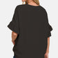 ZENANA V-Neck Flutter Sleeve Top at Bella Road