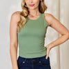 Round Neck Slim Tank | Full Size - Sage