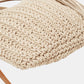 FAME Crochet Knit Convertible Tote Bag with Tassel at Bella Road