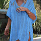 BELLA ROAD Cutout V-Neck Cover-Up with Tassel at Bella Road