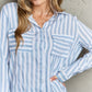 NINEXIS Take Your Time Collared Button Down Striped Shirt at Bella Road