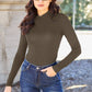 BASIC BAE Full Size Mock Neck Long Sleeve Bodysuit at Bella Road