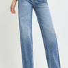 RISEN Full Size High Rise Straight Leg Jeans with Pockets - Medium