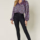 DOUBLE TAKE Full Size Printed Long Sleeve Blouse at Bella Road