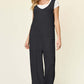 DOUBLE TAKE Full Size Texture Sleeveless Wide Leg Jumpsuit at Bella Road