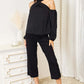 DOUBLE TAKE Grecian Cold Shoulder Long Sleeve Blouse at Bella Road