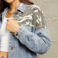 Washed Denim Camo Contrast Jacket