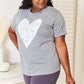 SIMPLY LOVE Heart Graphic Cuffed Short Sleeve T-Shirt at Bella Road