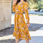 DOUBLE TAKE Full Size Floral Tie Back Flounce Sleeve Dress at Bella Road