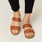 WILD DIVA Woven Dual Band Platform Sandals at Bella Road