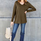 V-Neck Long Sleeve Top