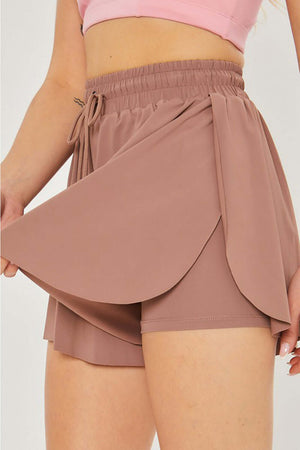 Two In One Drawstring Active Shorts