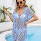 BELLA ROAD Openwork Slit V-Neck Cover Up at Bella Road