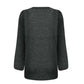 Back view of dark grey Bella Road Round Neck Long Sleeve T-Shirt, made with 65% rayon, 30% polyester, and 5% spandex.