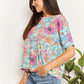 DOUBLE TAKE Floral Round Neck Babydoll Top at Bella Road