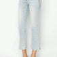 RISEN Full Size Mid Rise Cropped Flare Jeans showcasing modern cropped length and retro flare, highlighting stylish footwear.