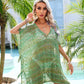 BELLA ROAD Slit Openwork V-Neck Cover Up at Bella Road