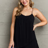 Hang Loose Tulip Hem Cami Top - Black