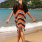 BELLA ROAD Cutout Striped Cover-Up with Tassel at Bella Road