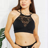 Romantic Night Full Size Lace Cutout Bralette - Black