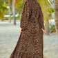 BELLA ROAD Leopard Open Front Long Sleeve Cover Up at Bella Road