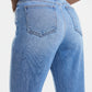 BAYEAS High Waist Distressed Cat's Whiskers Washed Straight Jeans at Bella Road